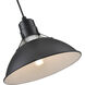 R Series 1 Light 13 inch Satin Black Indoor Pendant Ceiling Light